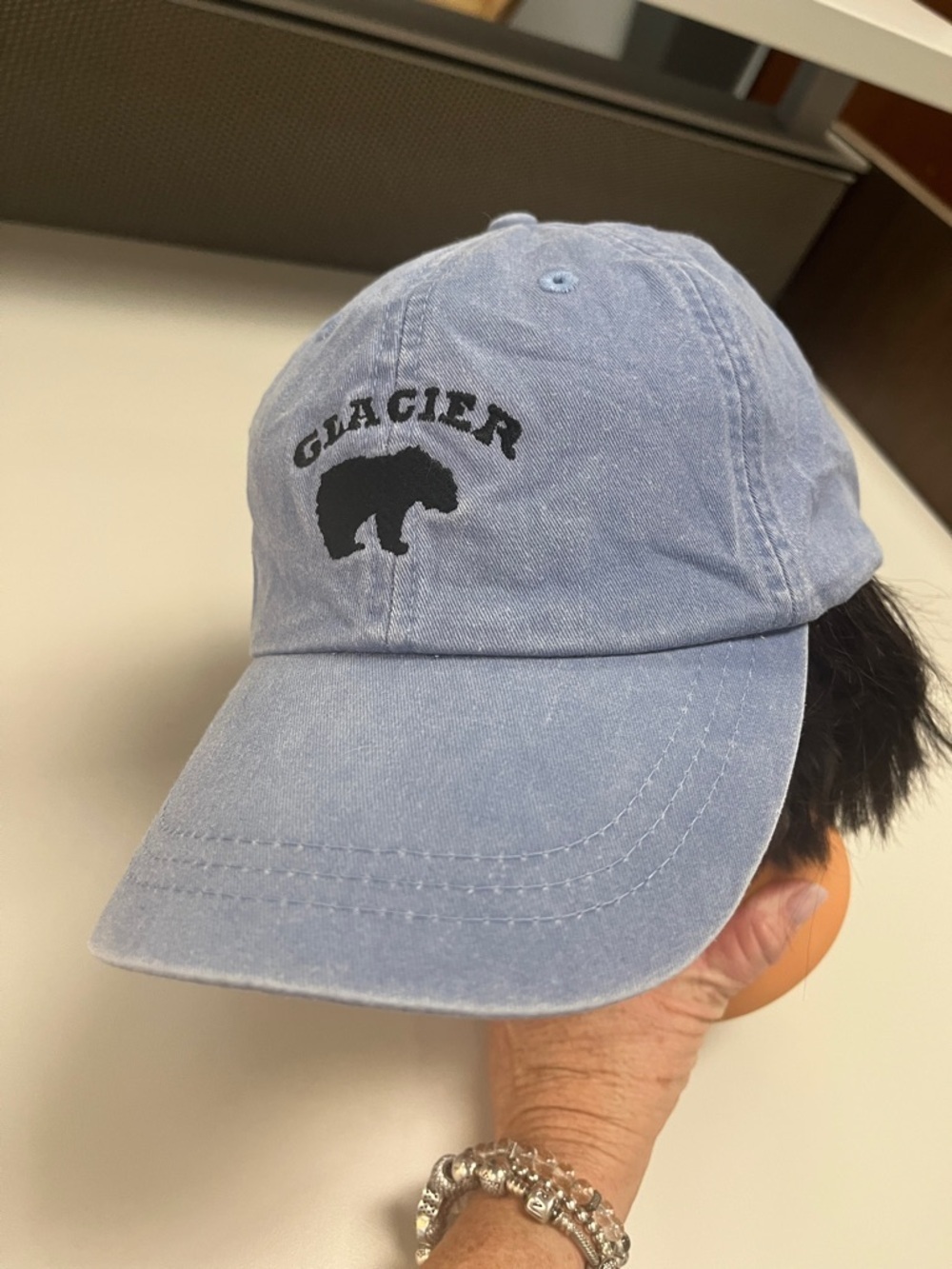 Adams Glacier Light Blue Baseball Cap with Black Logo